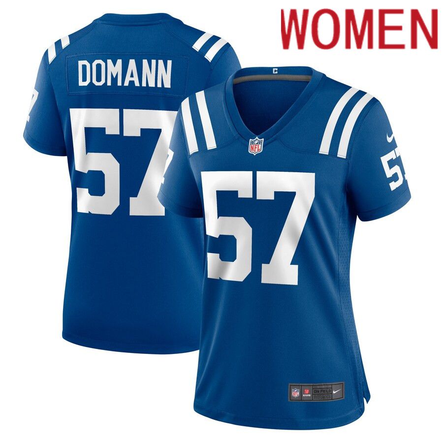 Women Indianapolis Colts #57 JoJo Domann Nike Royal Game Player NFL Jersey->women nfl jersey->Women Jersey